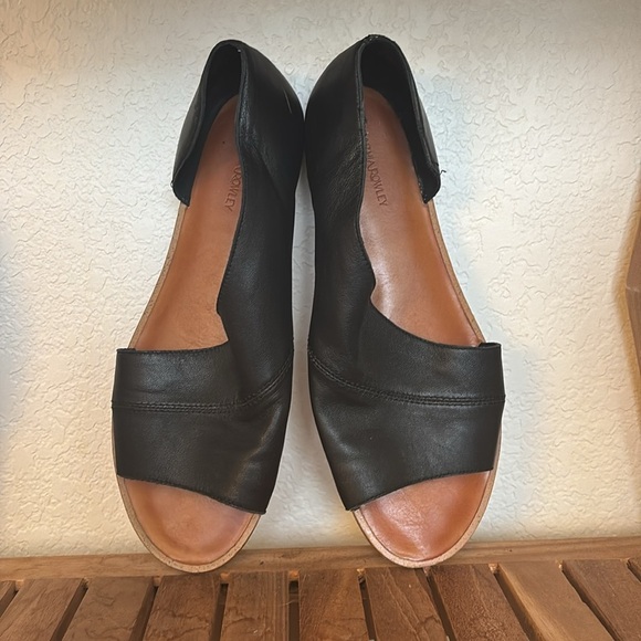 Cynthia Rowley Shoes - Cynthia Rowley Mont Bonc  Black Supple Leather Open Toe Flats Sandals SZ 8.5